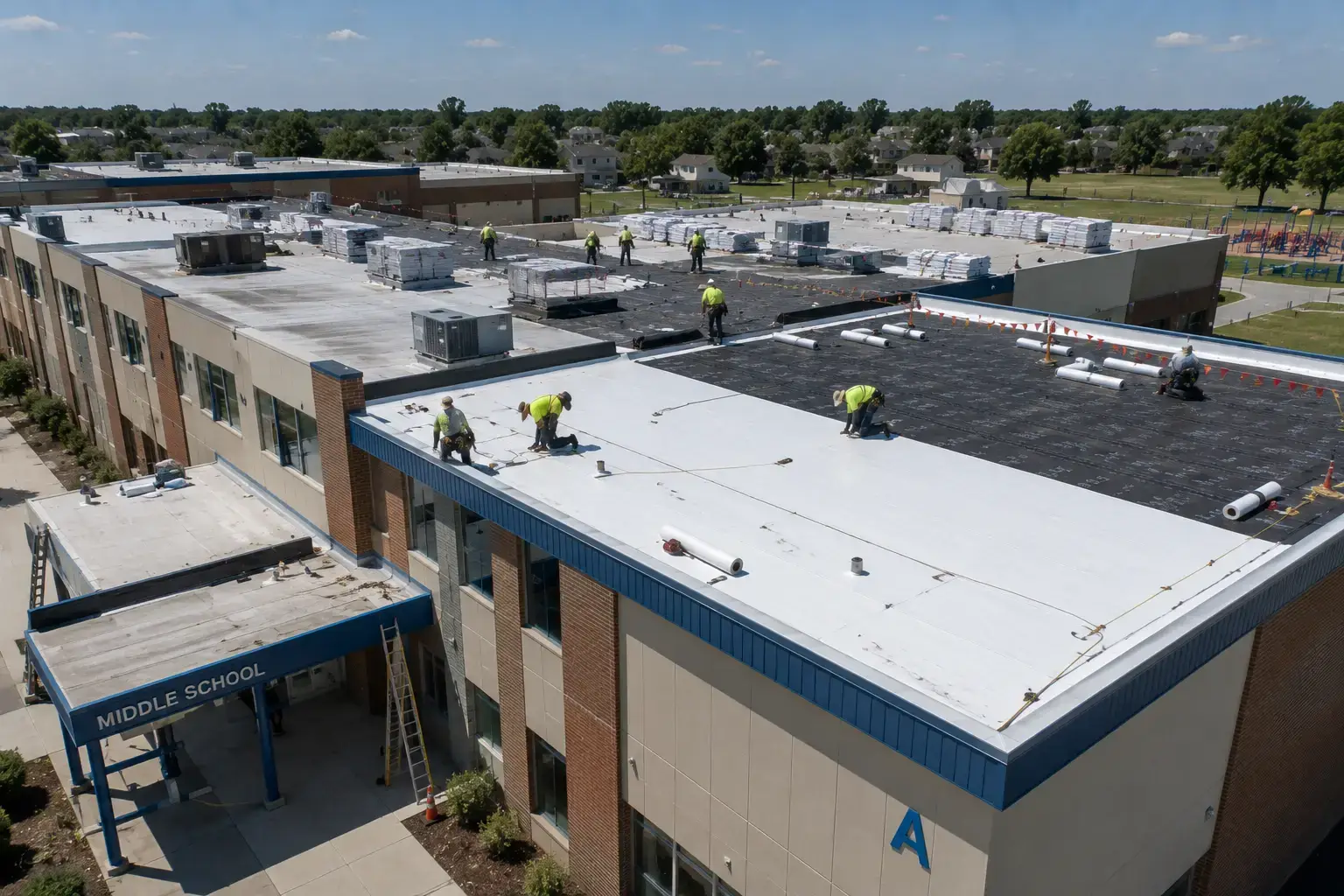 Commercial roofing for schools and institutional properties